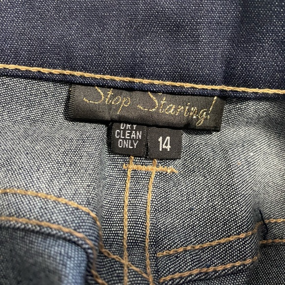 Stop staring high-rise dark wash jeans size 14 NWT - Picture 2 of 12